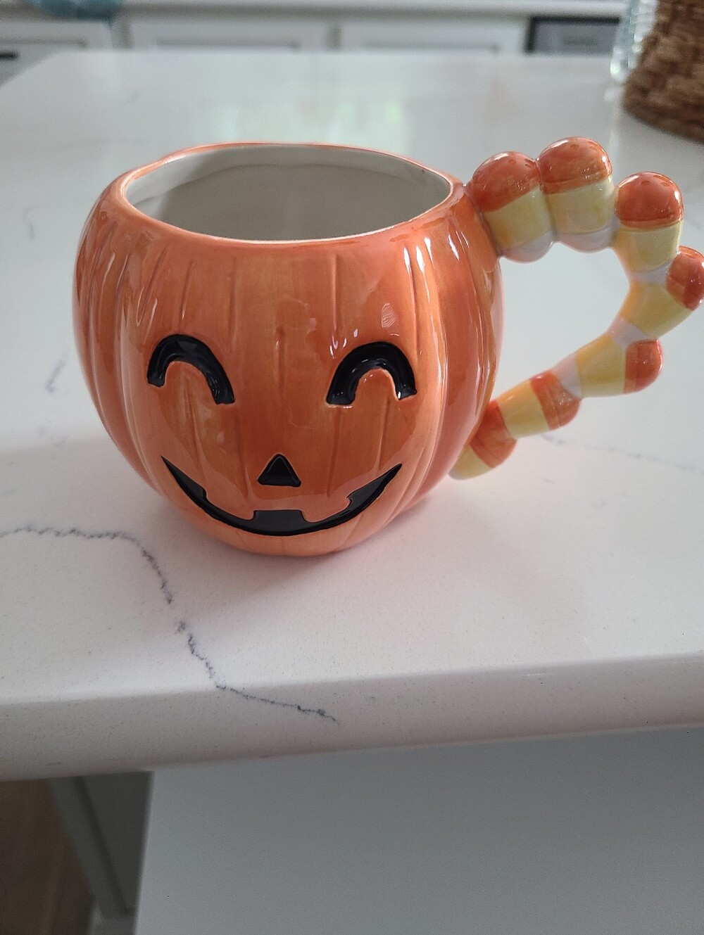 Fitz And Floyd Vintage Omnibus Sir Jack O Lantern Mug With Candy Corn Stem